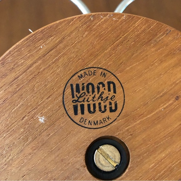 Luthje 9” danish supper club dish wood spin candy plastic - Picture 3 of 7